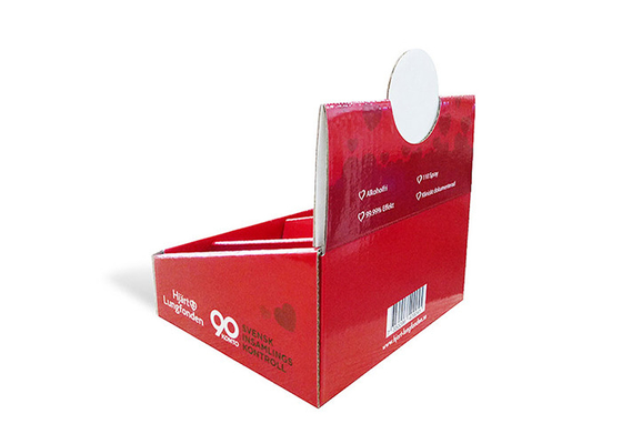 Mini Retail Tabletop Cardboard Display Stands Boxes With Heart Lung Foundation