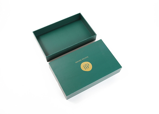 Full Green Cosmetic Packaging Box Printed Paper Luxury Rigid For Gift