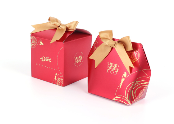 Printed Logo Gift Packing Paper Bags , Luxury Wedding Paper Bag 0.6mm Thickness