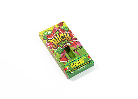 Watermelon Flavor Cannabis Box Packaging CBD Vape 0.3mm Thickness For Cartridge