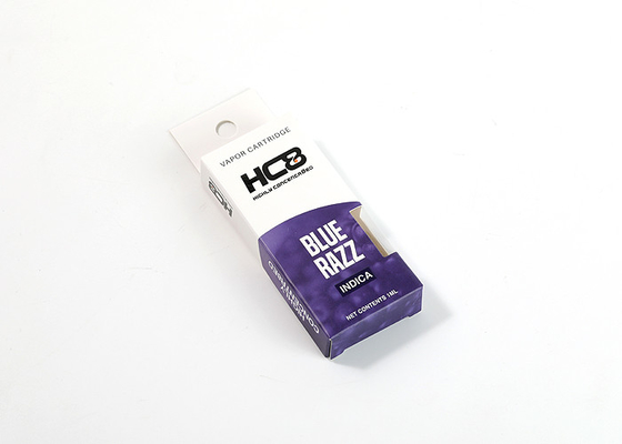 Blue Razz Cannabis Box Packaging Paper Card Eco Friendly For Vape