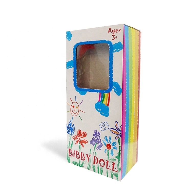 Corrugated Kids Toy Gift Box With Plastic Window 2mm Thickness Magnetic Toy Box