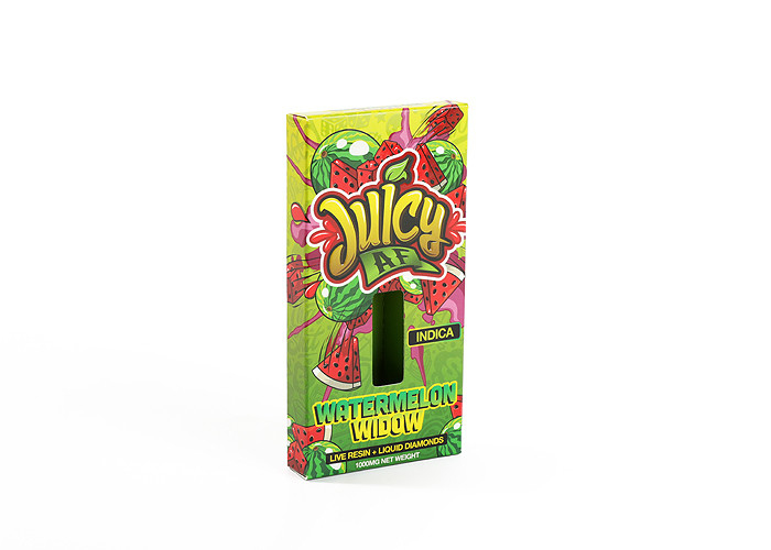 Watermelon Flavor Cannabis Box Packaging CBD Vape 0.3mm Thickness For Cartridge