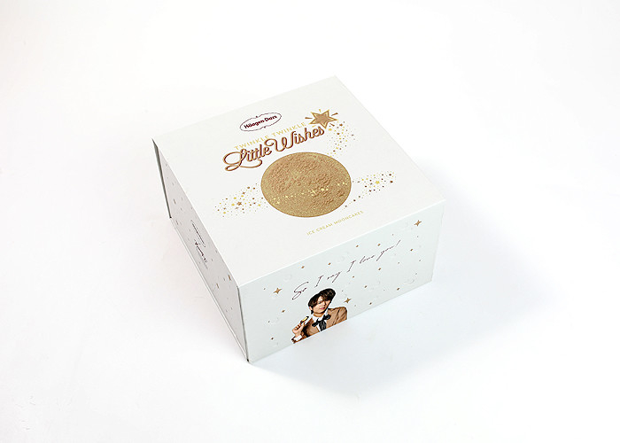 Luxury Paper Magnetic Foldable Packaging Box Sustainable For Ice Cream